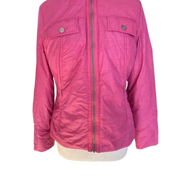 Prana Chantal Nylon Jacket Plum Pink Lined Water Resistant-M - Picture 4 of 15